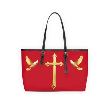 Faith, Peace, and Renewal Shoulder Bag in Red