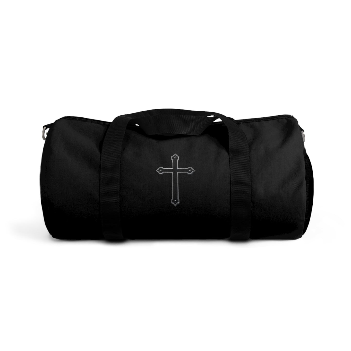 Divine Strength Duffle Bag in Black – Carry the Cross with Purpose