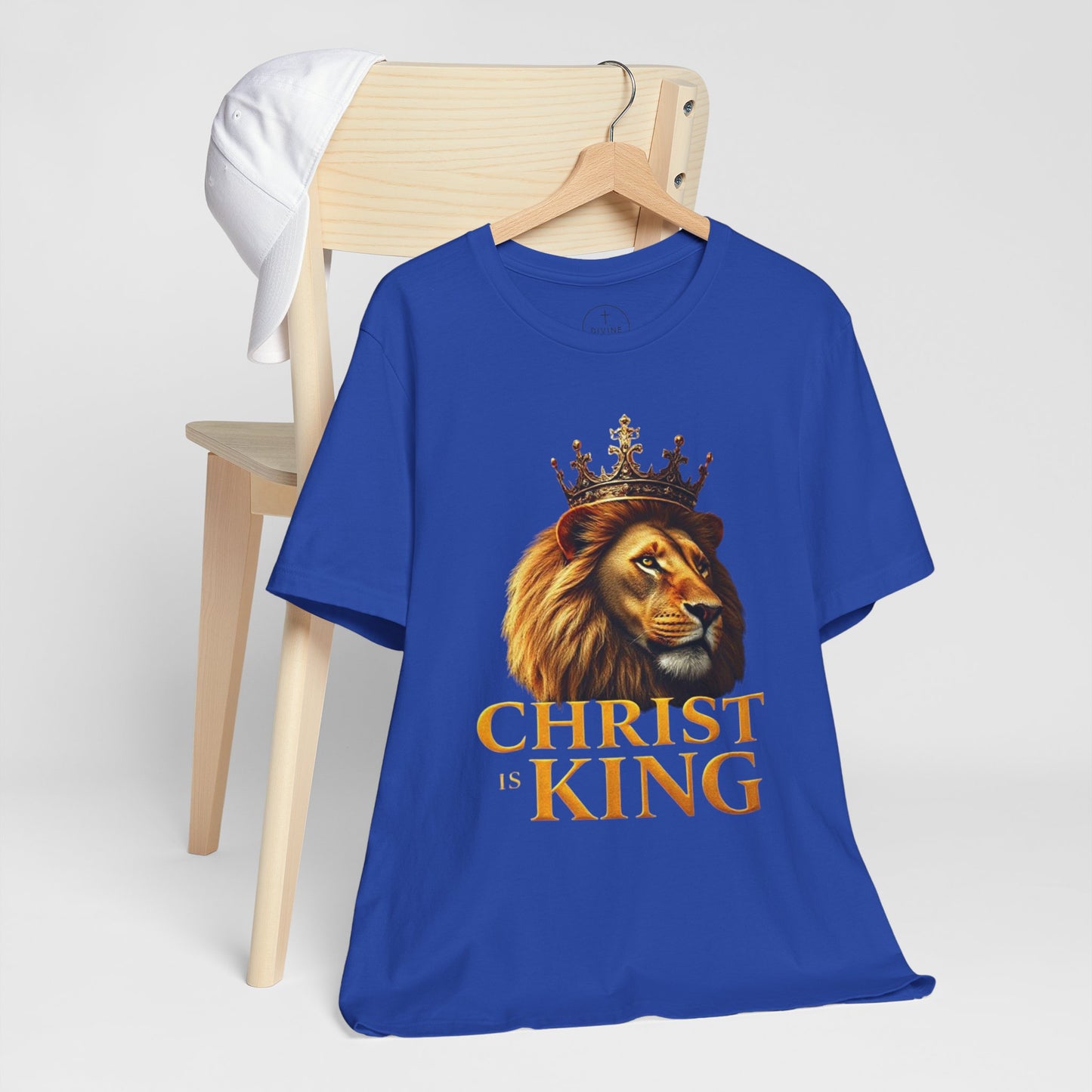 Christ is King Crowned Lion Tee – Inspirational Christian Shirt