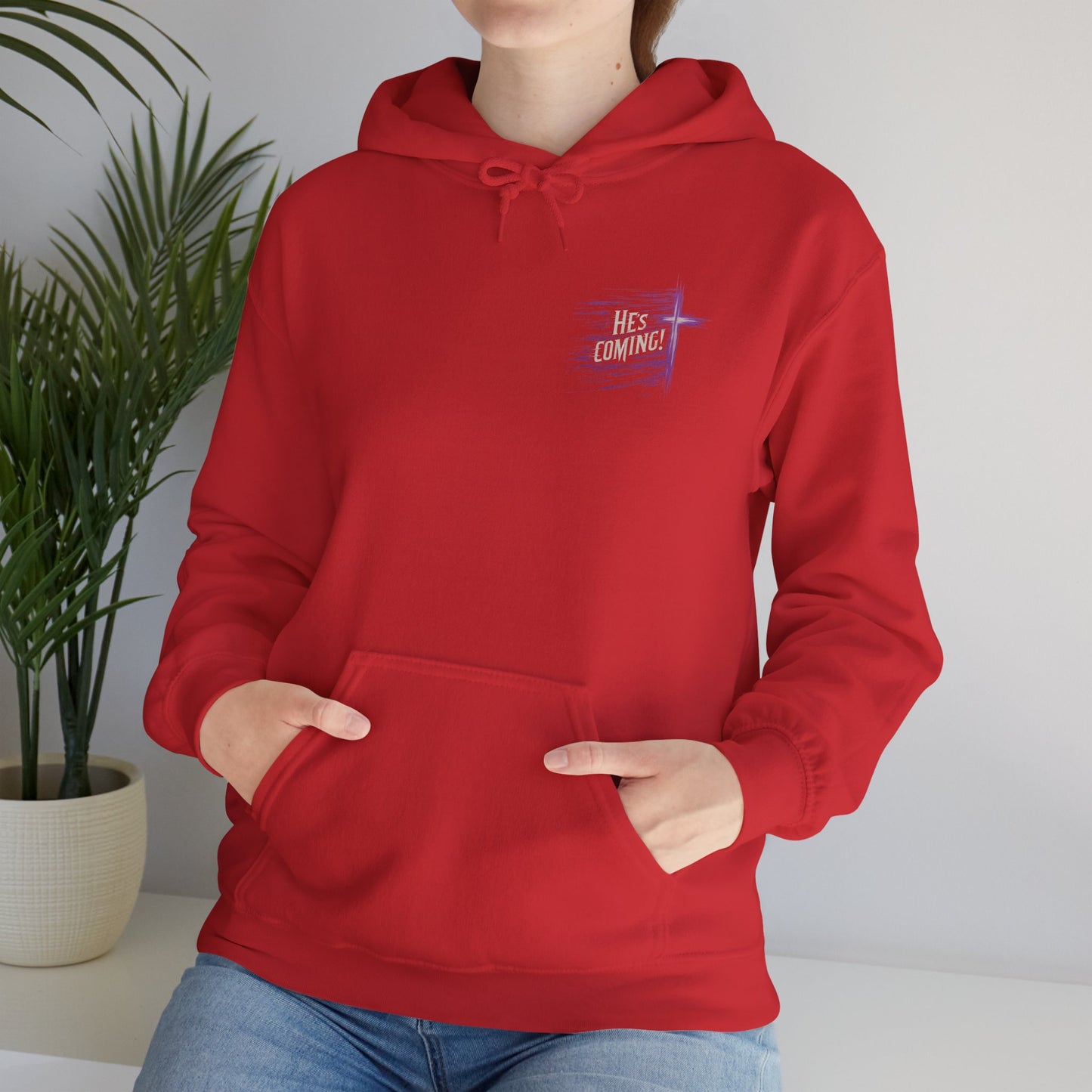 He's Coming – Women’s Christian Hoodie with Cross