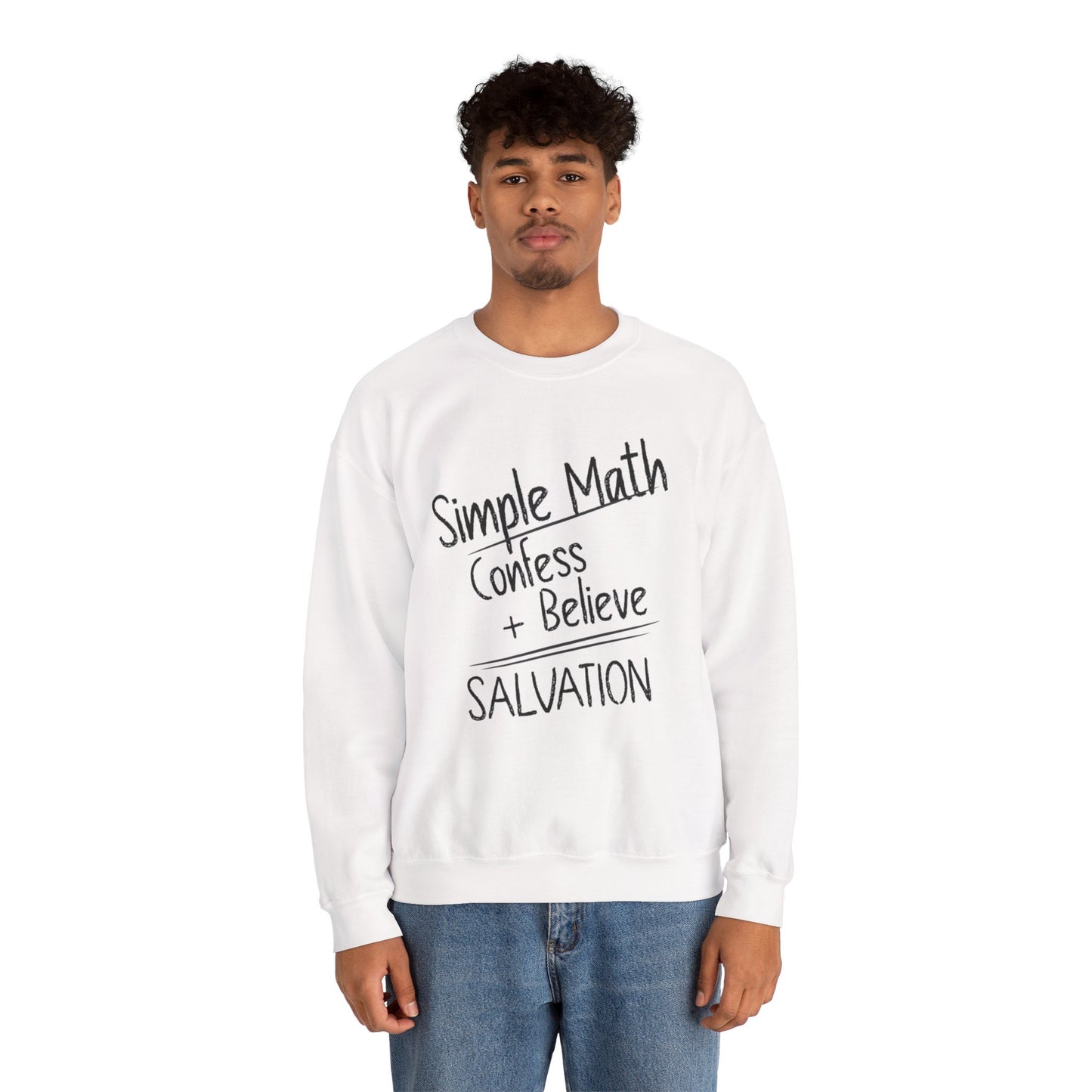 Simple Math - Men’s Christian Sweatshirt (Black Chalk)