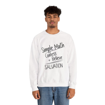 Simple Math - Men’s Christian Sweatshirt (Black Chalk)