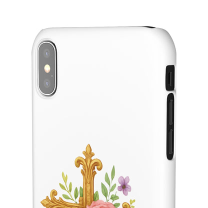 Floral Cross Snap Case for iPhone – Faith in Bloom