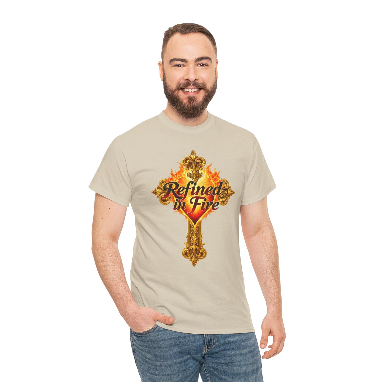 Refined in Fire — Men's Ornate Christian T-Shirt