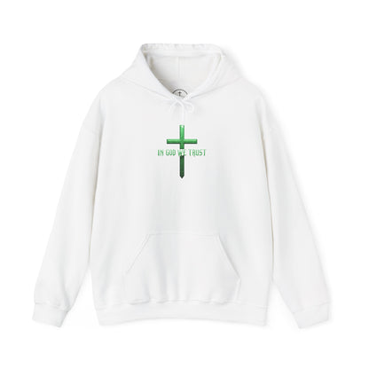 In God We Trust – Men’s Christian Hoodie (Green Design)