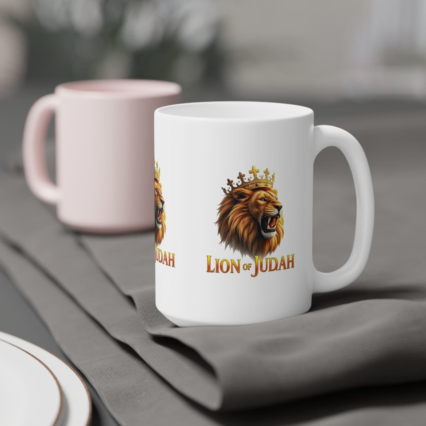 Lion of Judah Crowned Mug – Strength & Majesty in Christ