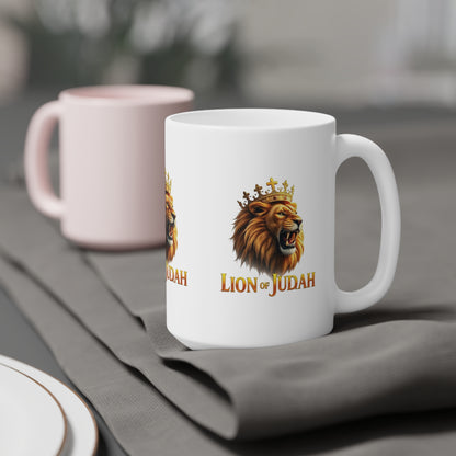 Lion of Judah Crowned Mug – Strength & Majesty in Christ