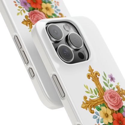 Floral Cross Snap Case for iPhone – Faith in Bloom