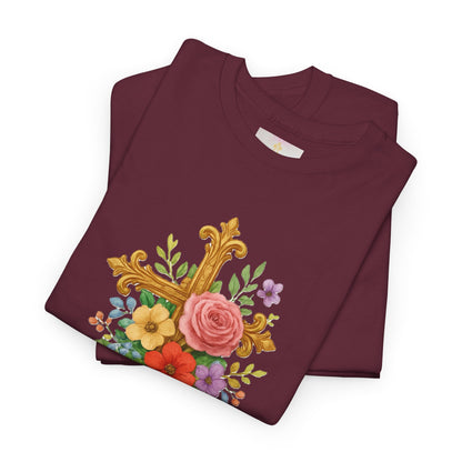 Floral Cross Tee - Women's Christian Apparel