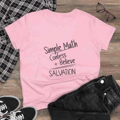 Simple Math Women’s T-Shirt – Bold Faith (Black Chalk)