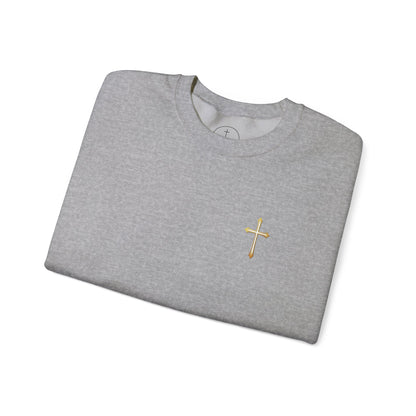 Elegant Gold Cross Men's Sweatshirt