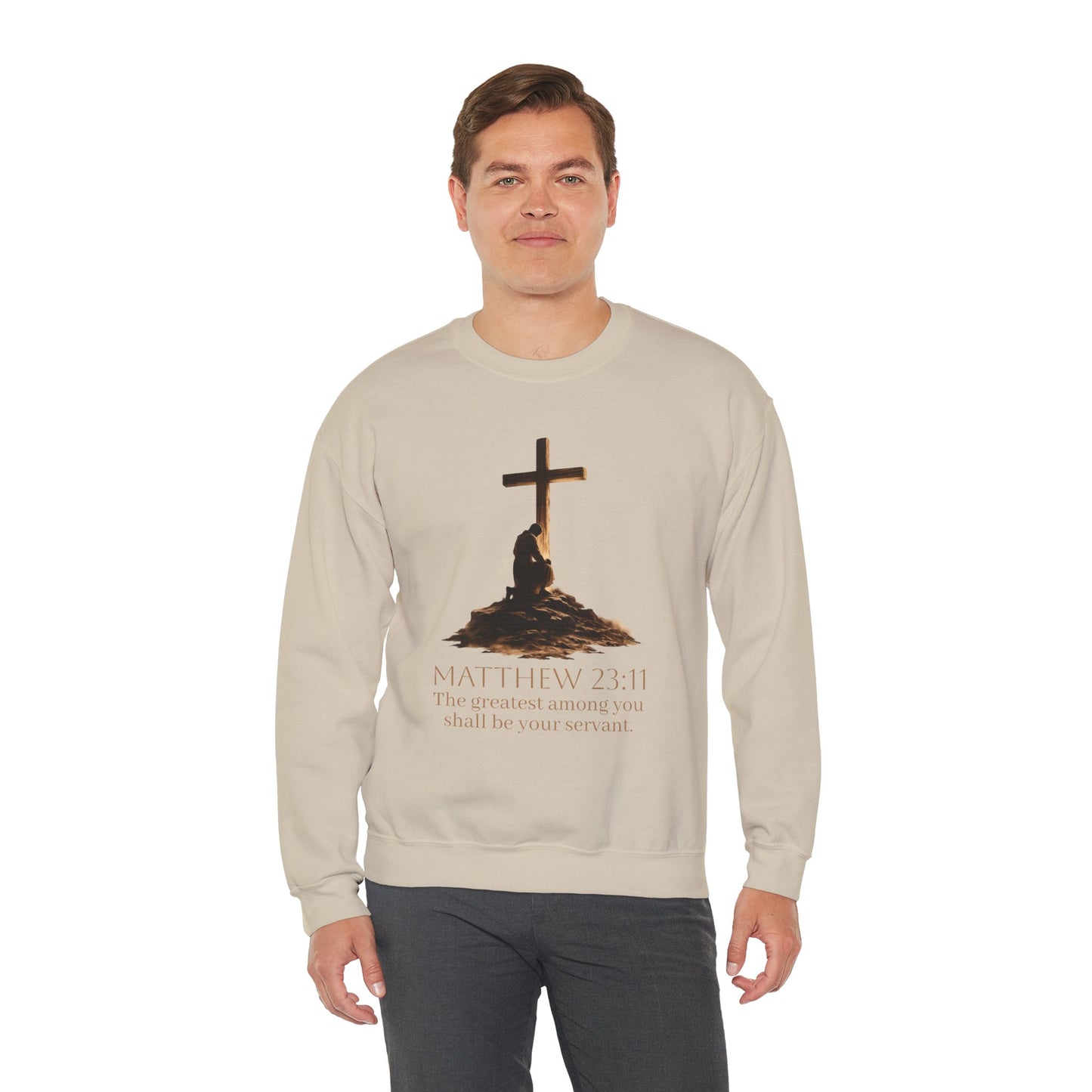 Humble Servant - Men's Christian Sweatshirt (Front Design)