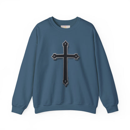 Warrior’s Black Cross Men’s Christian Sweatshirt | Ephesians 6:11