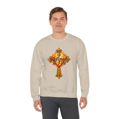 Refined in Fire - Men's Ornate Christian Sweatshirt