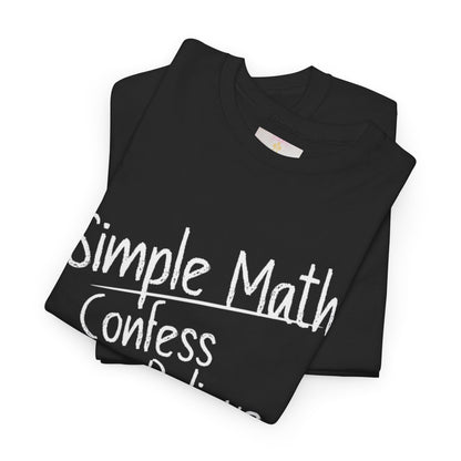 Simple Math of Salvation Women’s Christian T-Shirt (White Chalk)