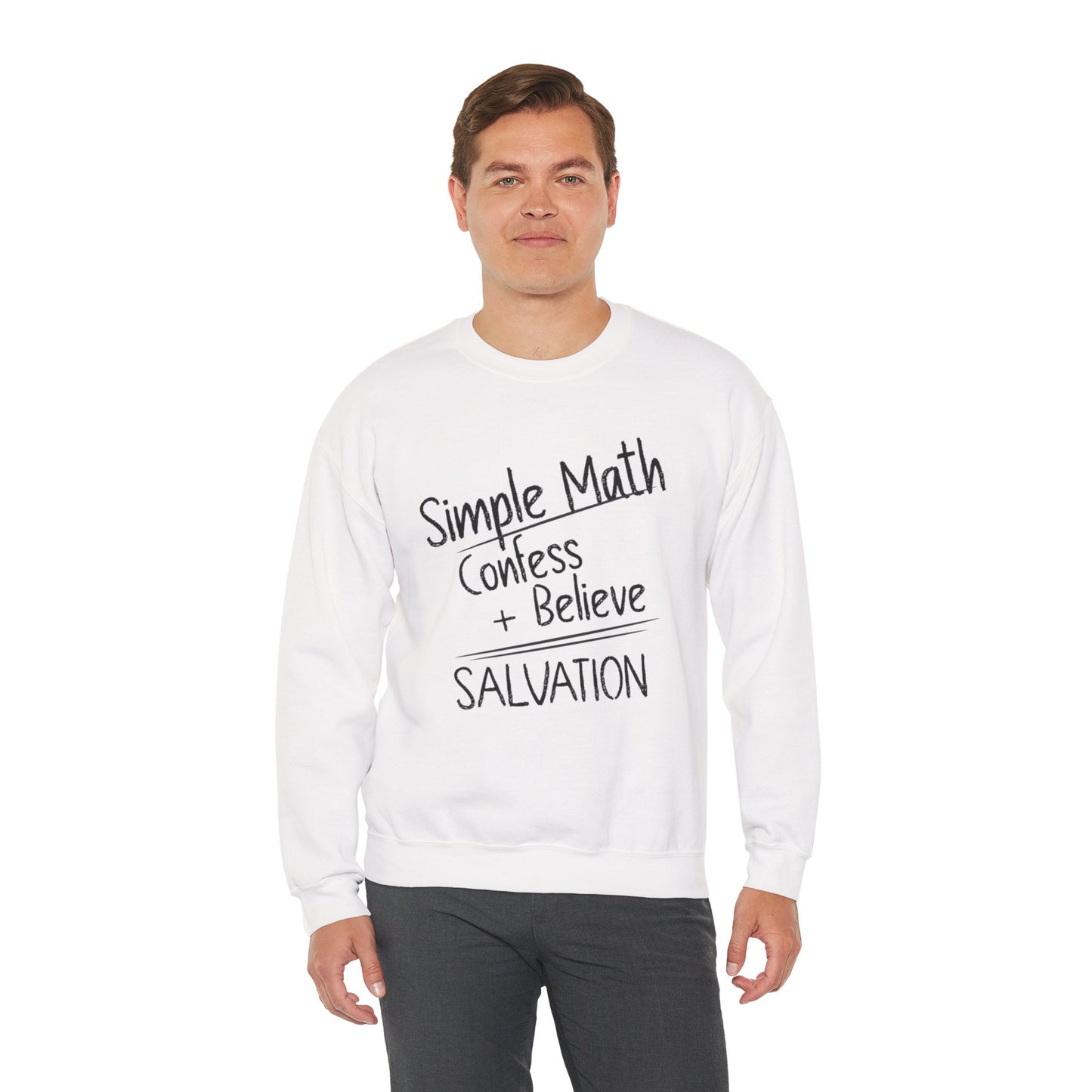 Simple Math Men’s Sweatshirt – Faith Pullover (Black Chalk)