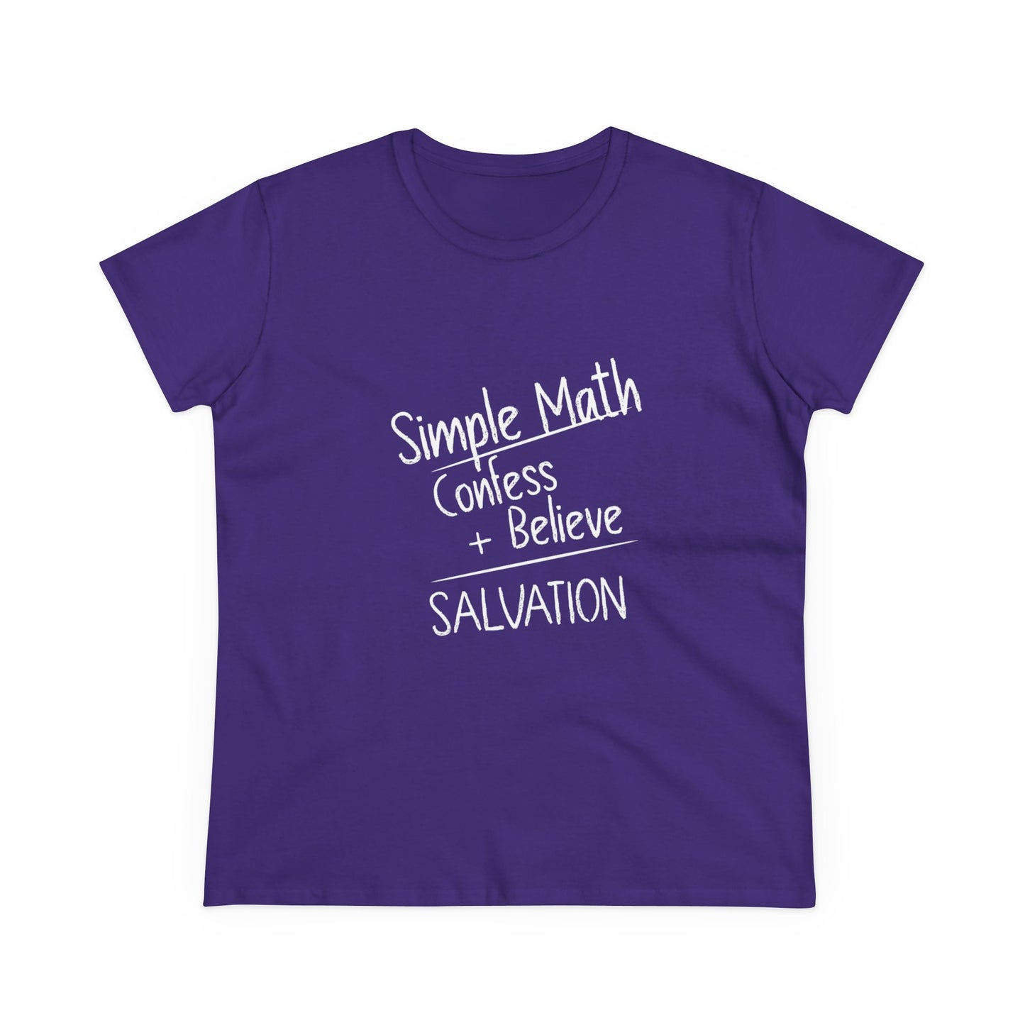 Simple Math Women’s T-Shirt – Bold Faith (White Chalk)