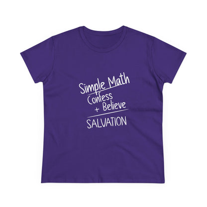 Simple Math Women’s T-Shirt – Bold Faith (White Chalk)
