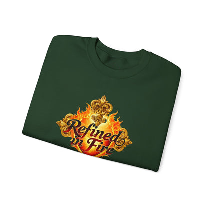Refined in Fire - Men's Ornate Christian Sweatshirt