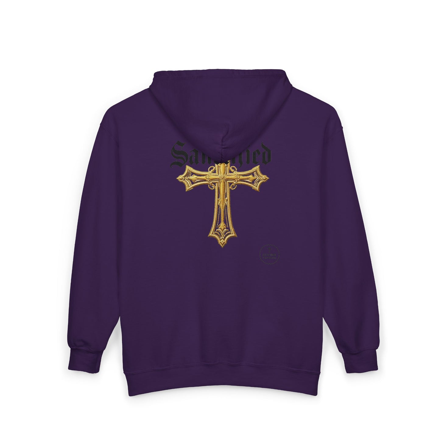Sanctified Women's Gothic Cross Zip-Up Hoodie – Faith & Comfort
