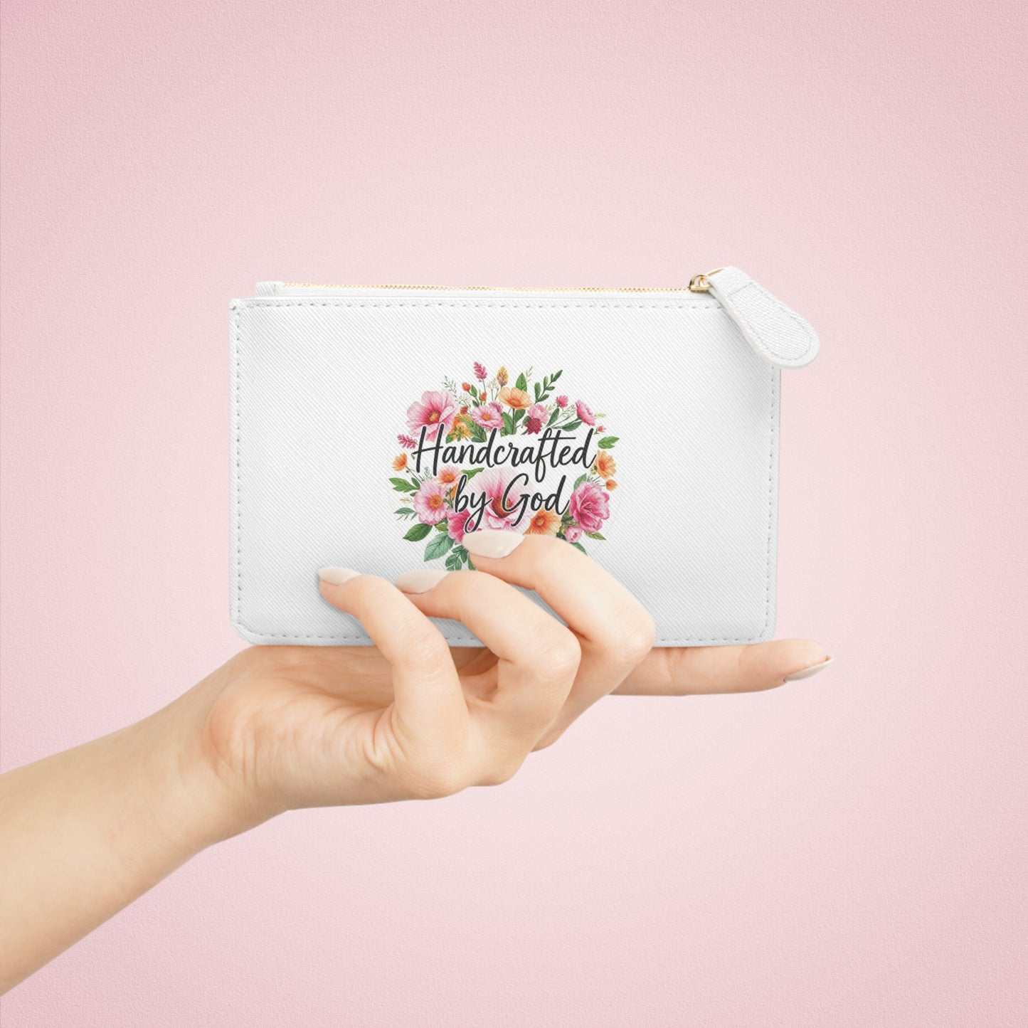 “Handcrafted by God” | Women’s Mini Clutch – Empowered Faith