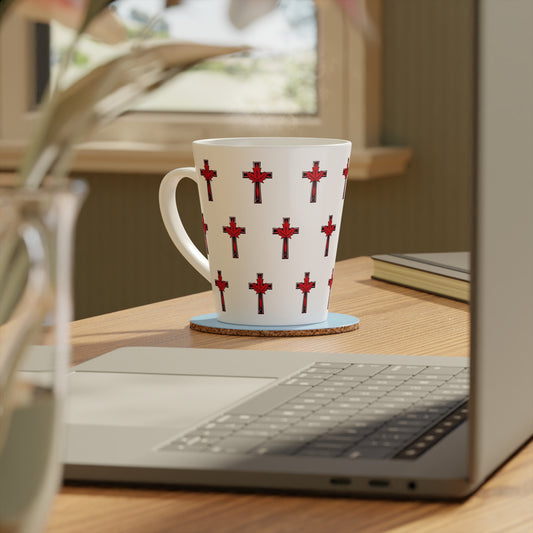 Faith & Country Latte Mug – Cross with Canadian Maple Leaf