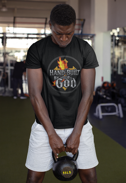Men’s “Hand Built By God” Christian T-Shirt