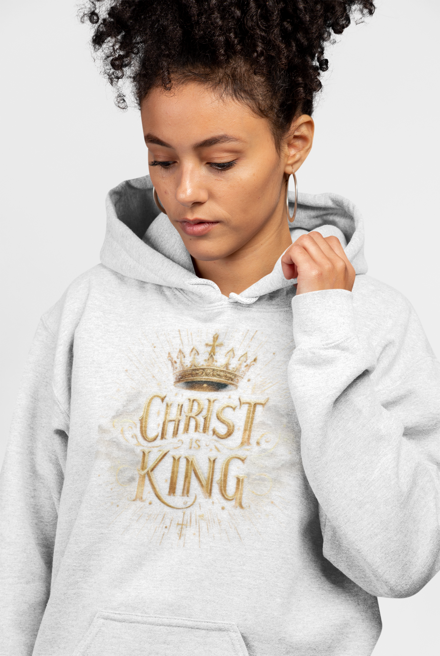 Women’s “Christ is King” Christian Hoodie – Bold Faith Statement Pullover
