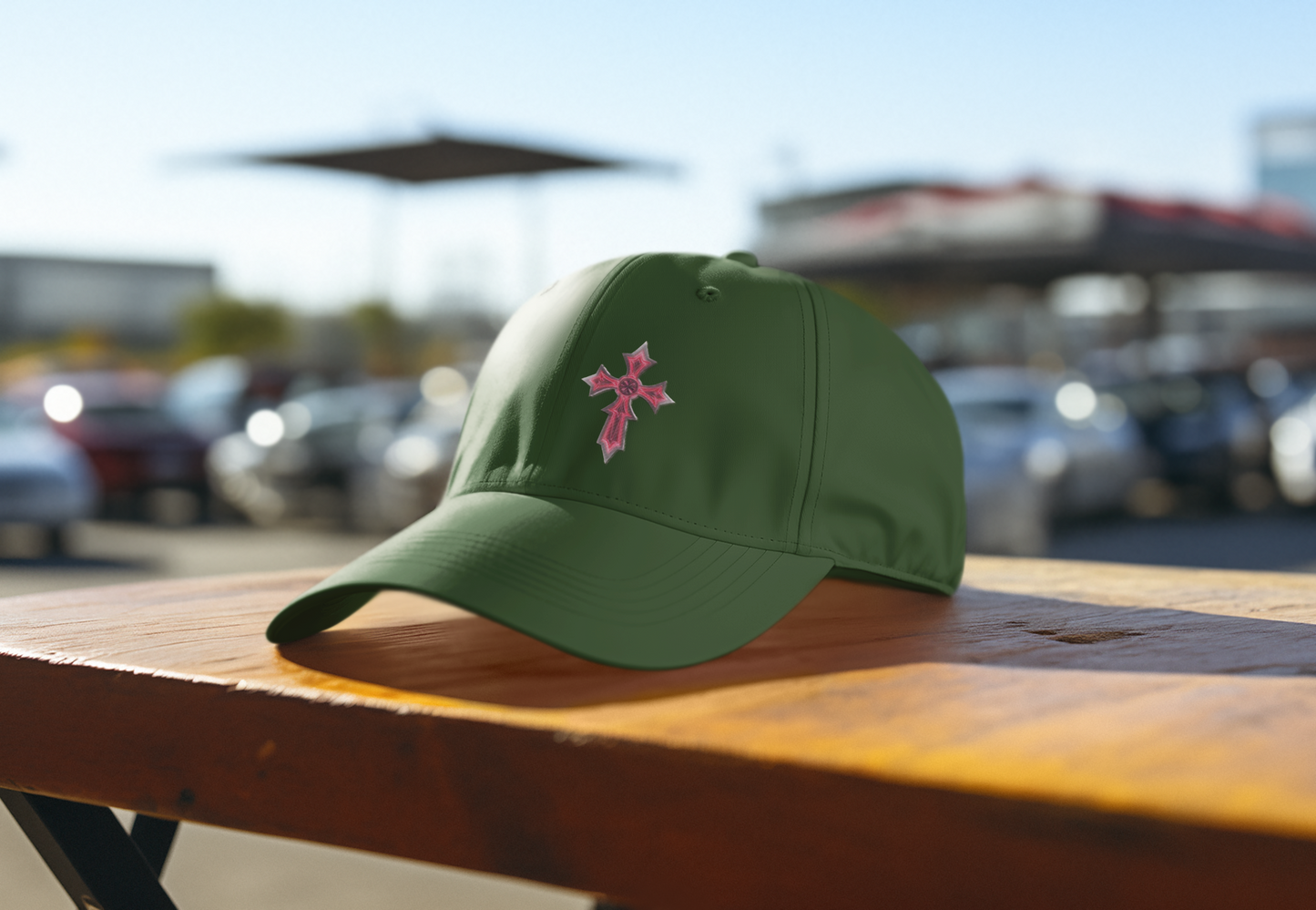 Christian Baseball Cap with Cross Design – Faith-Inspired Low Profile Hat