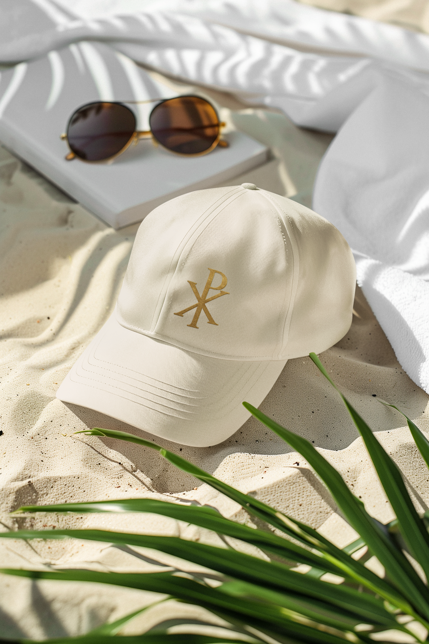 Christian Baseball Cap with Chi Rho Design – Faith Symbol Low Profile Hat