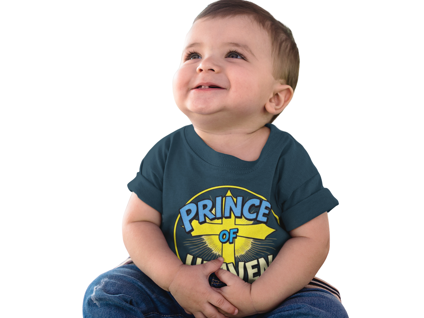 Infant Boys’ “Prince of Heaven” Christian T-Shirt – Baby Faith Tee