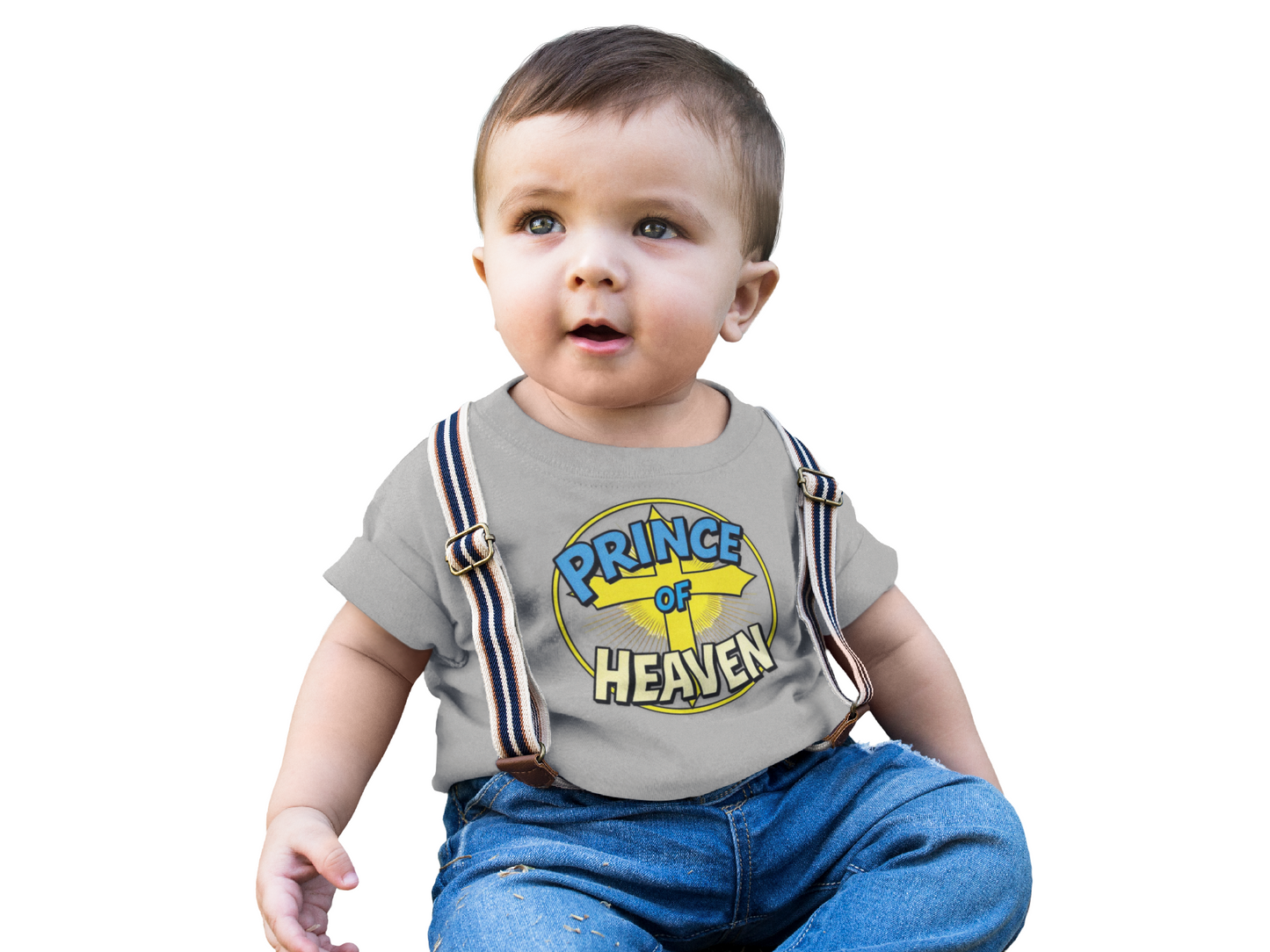 Infant Boys’ “Prince of Heaven” Christian T-Shirt – Baby Faith Tee
