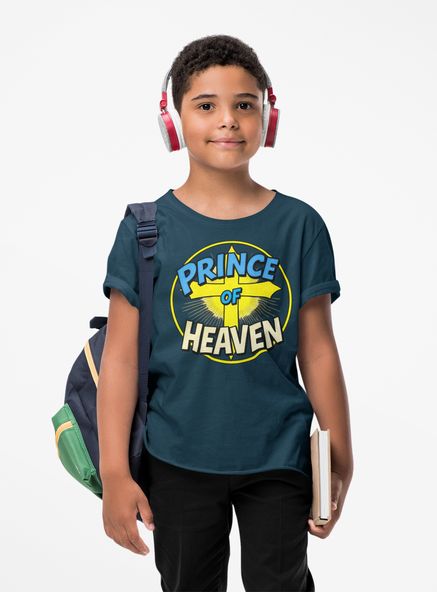Boys’ “Prince of Heaven” Christian T-Shirt – Faith-Inspired Kids Tee