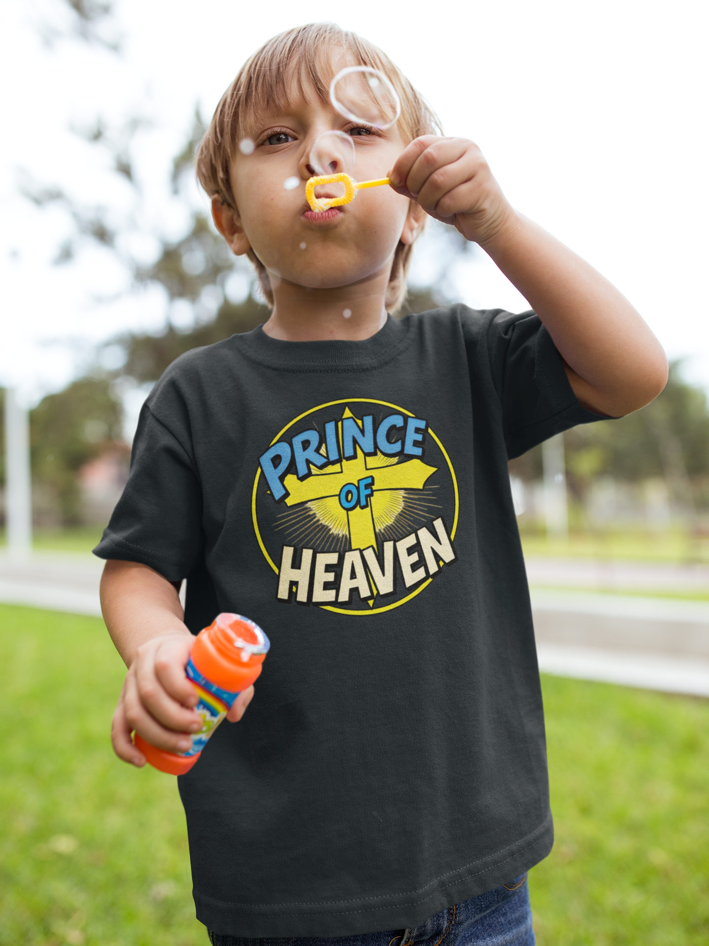Boys’ “Prince of Heaven” Christian T-Shirt – Faith-Inspired Kids Tee