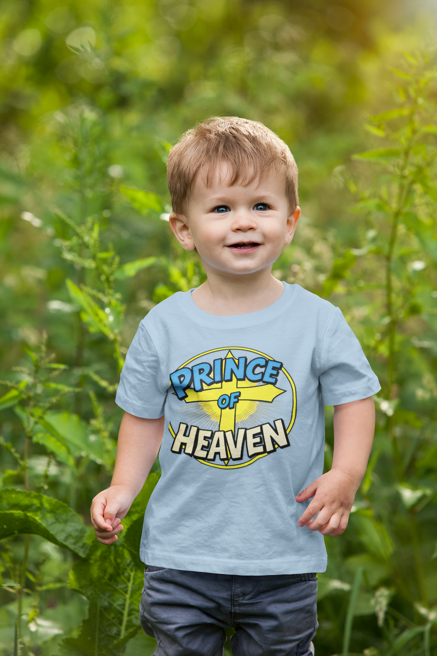 Boys’ “Prince of Heaven” Christian T-Shirt – Faith-Inspired Kids Tee