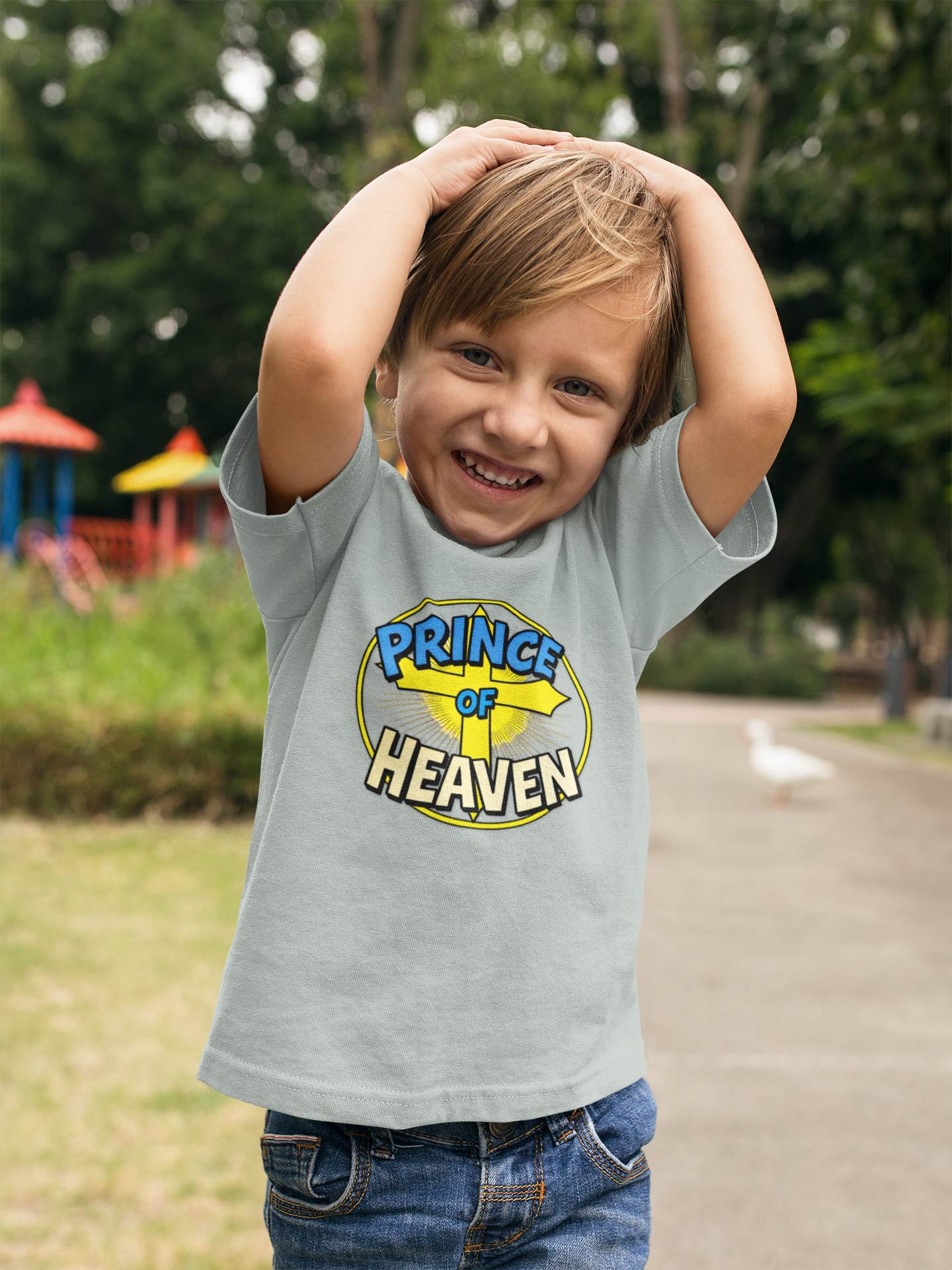 Boys’ “Prince of Heaven” Christian T-Shirt – Faith-Inspired Kids Tee