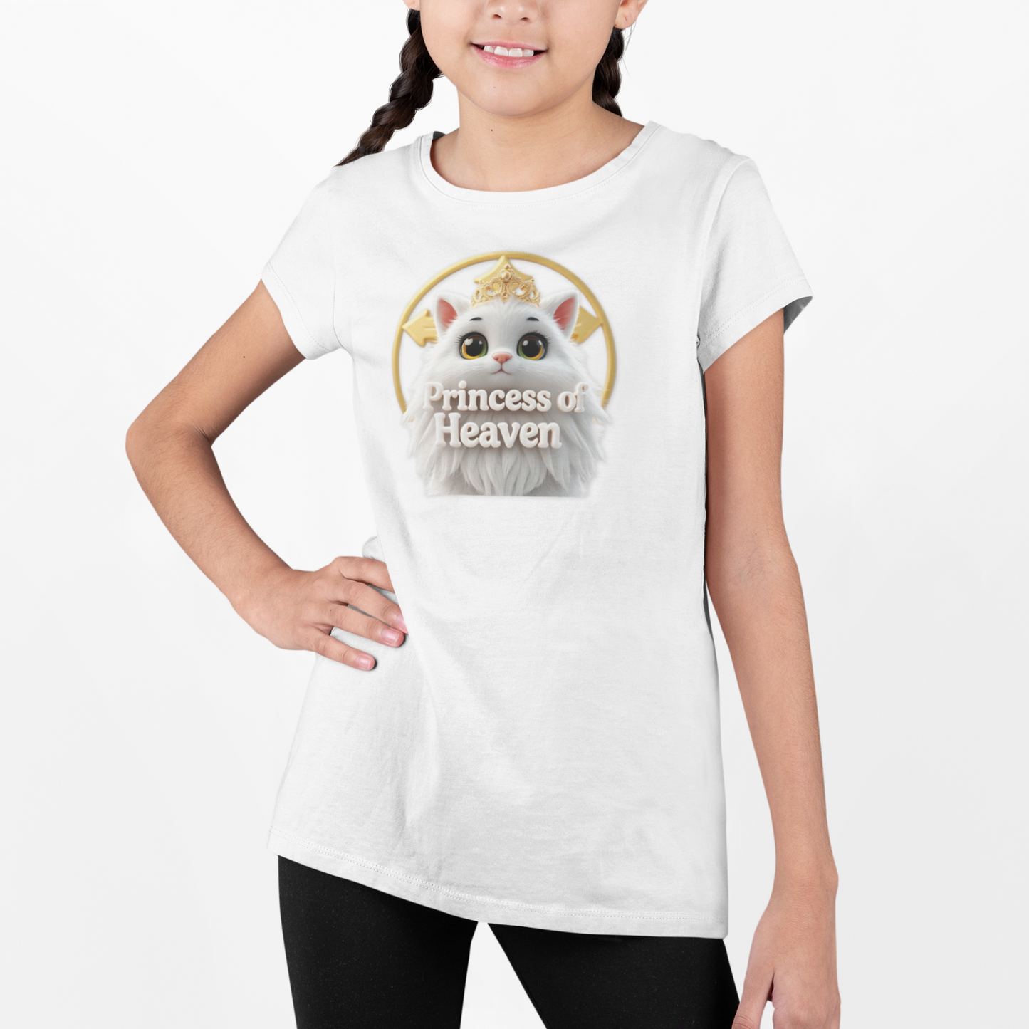 Toddler Girls’ “Princess of Heaven” Christian T-Shirt – Faith-Inspired Kids Tee