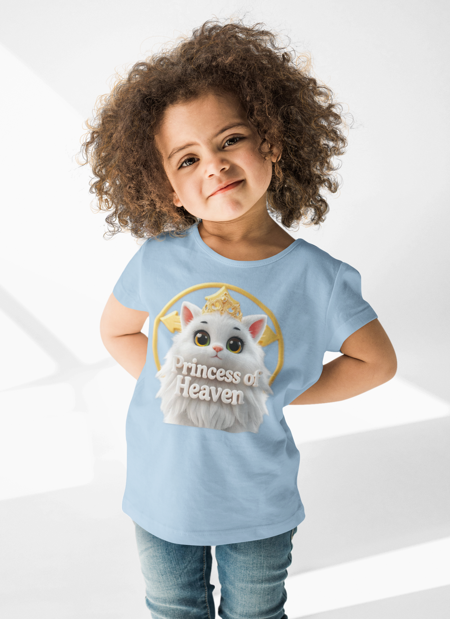 Toddler Girls’ “Princess of Heaven” Christian T-Shirt – Faith-Inspired Kids Tee