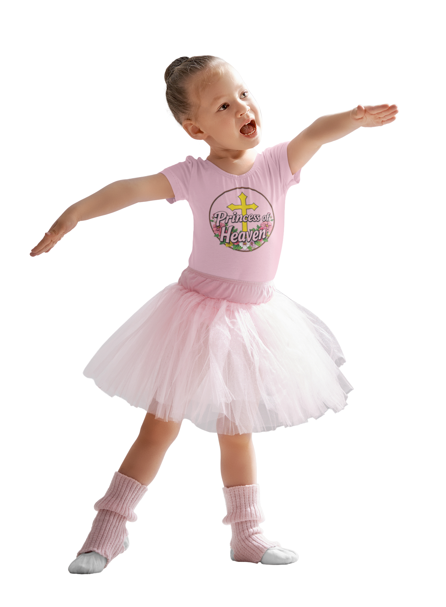 Toddler Girls’ “Princess of Heaven” Christian T-Shirt – Inspirational Faith Tee for Kids