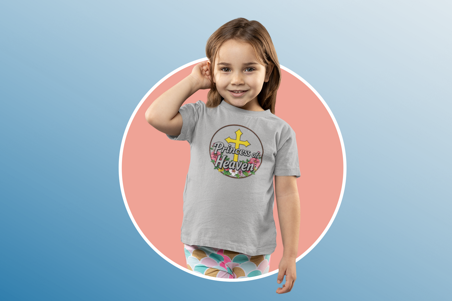 Toddler Girls’ “Princess of Heaven” Christian T-Shirt – Inspirational Faith Tee for Kids