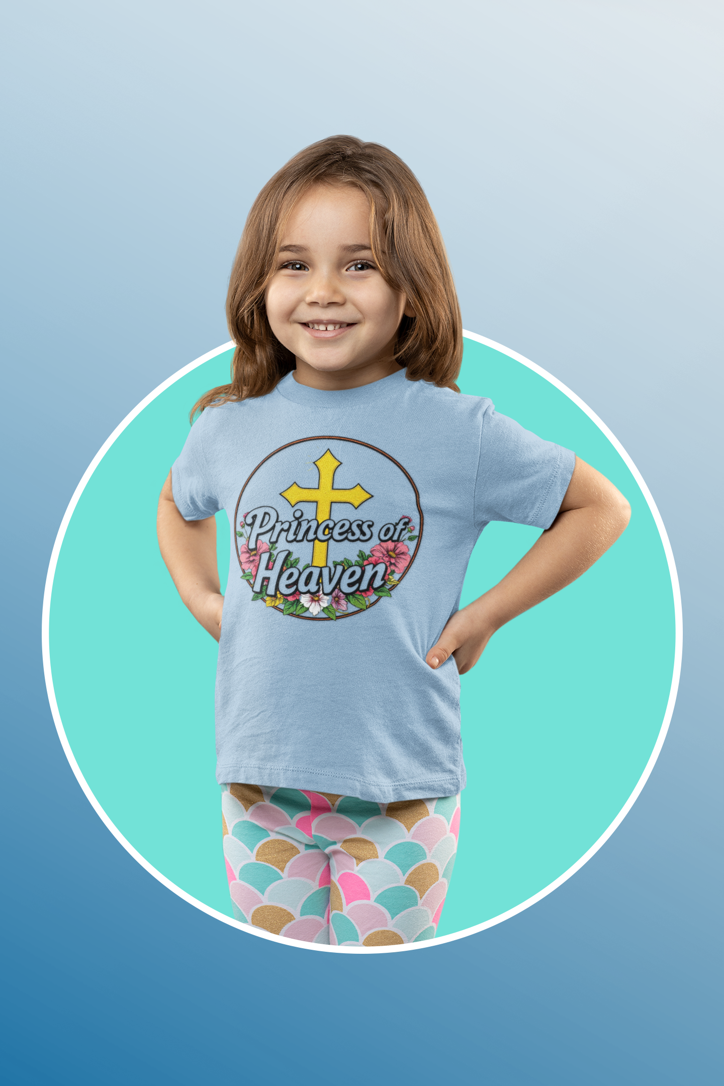 Toddler Girls’ “Princess of Heaven” Christian T-Shirt – Inspirational Faith Tee for Kids