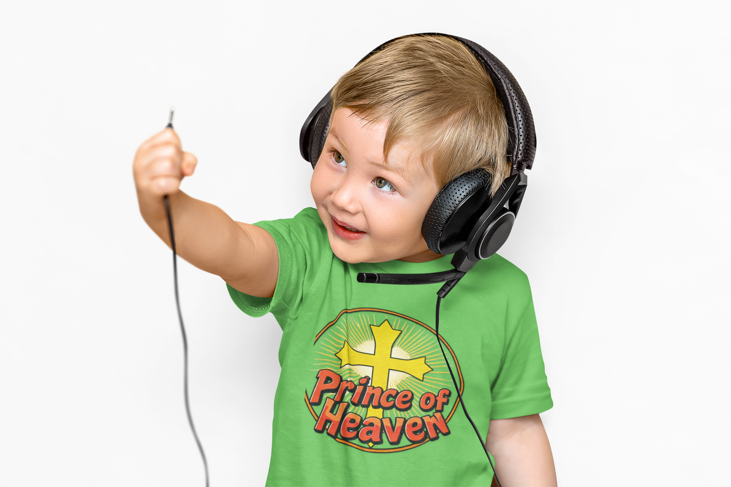 Toddler Boys’ “Prince of Heaven” Christian T-Shirt – Faith-Inspired Kids Tee