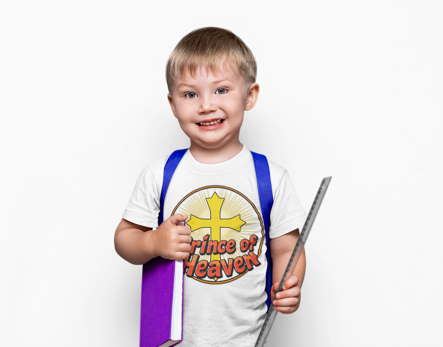 Toddler Boys’ “Prince of Heaven” Christian T-Shirt – Faith-Inspired Kids Tee