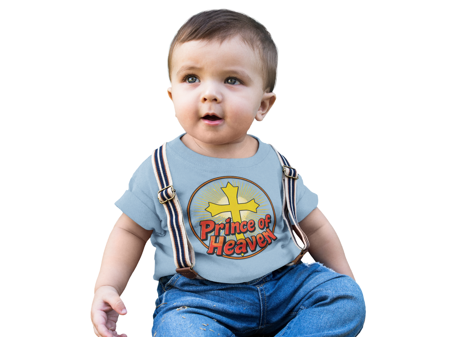 Infant Boys’ “Prince of Heaven” Christian T-Shirt – Soft Faith-Inspired Baby Tee