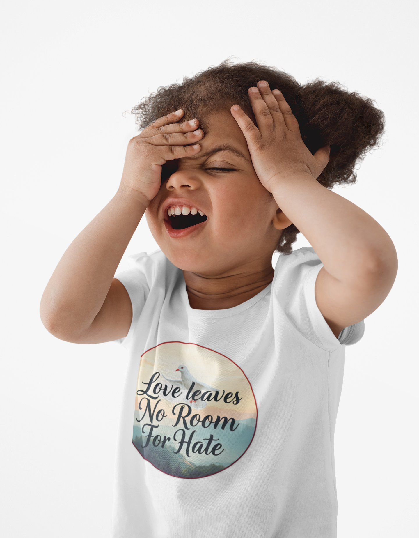 Toddler Girls “Love Leaves No Room for Hate” Faith-Based T-Shirt – Christian Tee