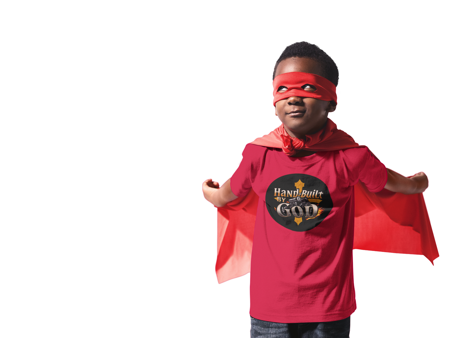 Toddler Boys “Hand Built By God” Christian T-Shirt – Bold Faith Tee for Little Boys