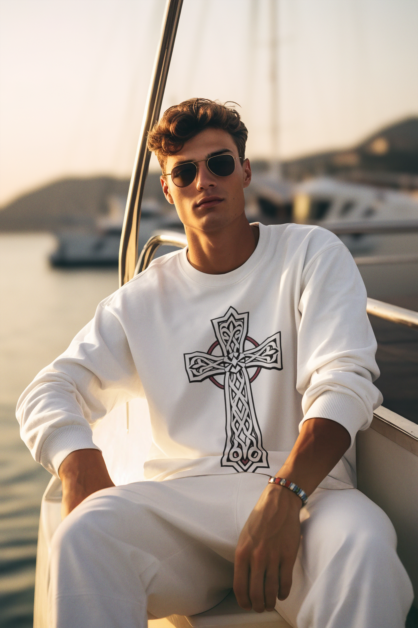 Fortress Faith | Men’s Celtic Cross Sweatshirt