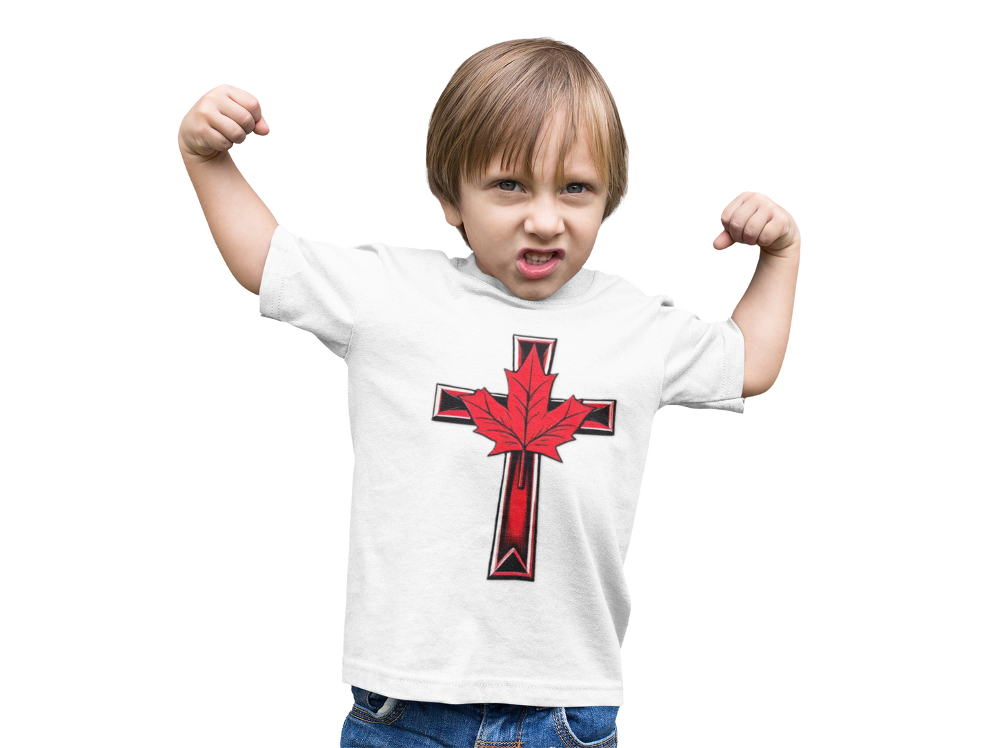 Little Light of the North – Toddler Tee with Maple Cross