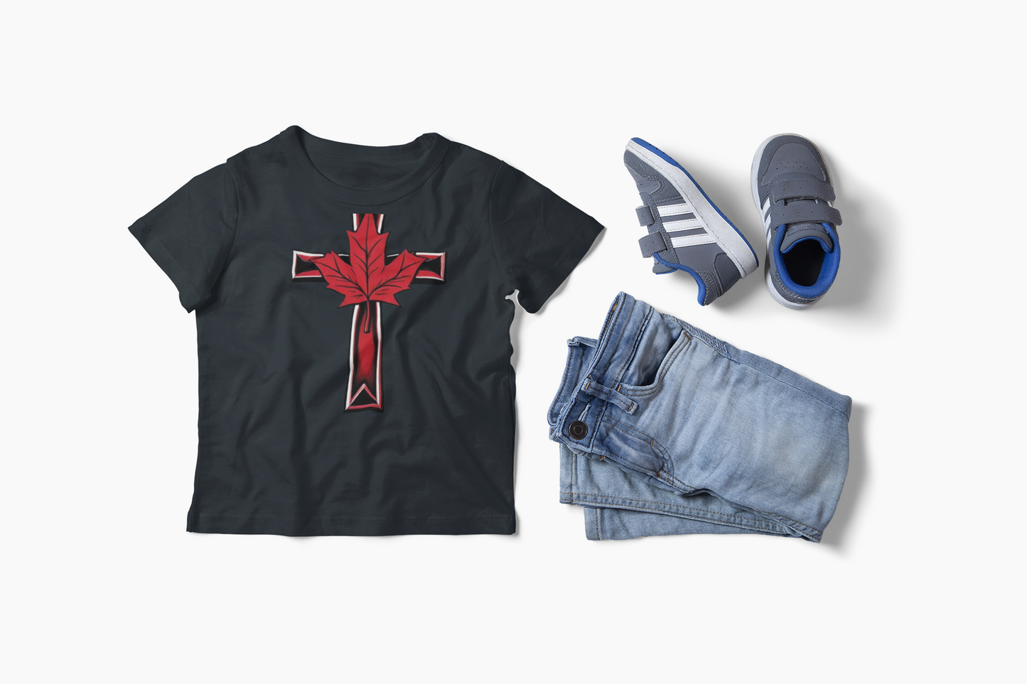 Little Light of the North – Toddler Tee with Maple Cross