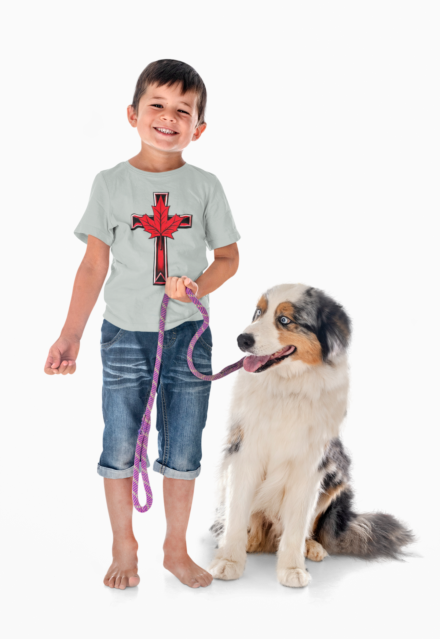 Little Light of the North – Toddler Tee with Maple Cross